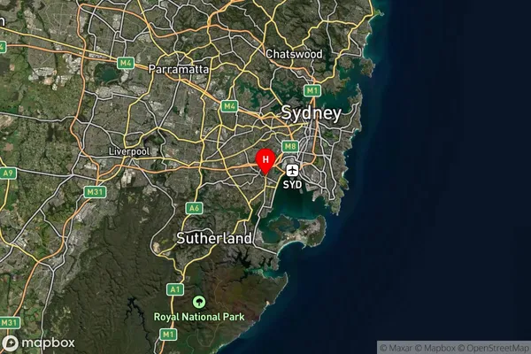 Rockdale,New South Wales Satellite Map