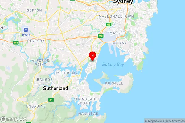 Ramsgate,New South Wales Area Map