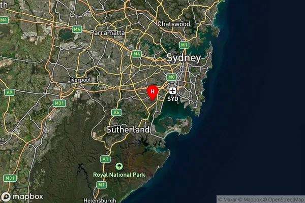 Carlton,New South Wales Satellite Map