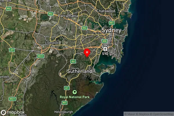 Hurstville Grove,New South Wales Satellite Map