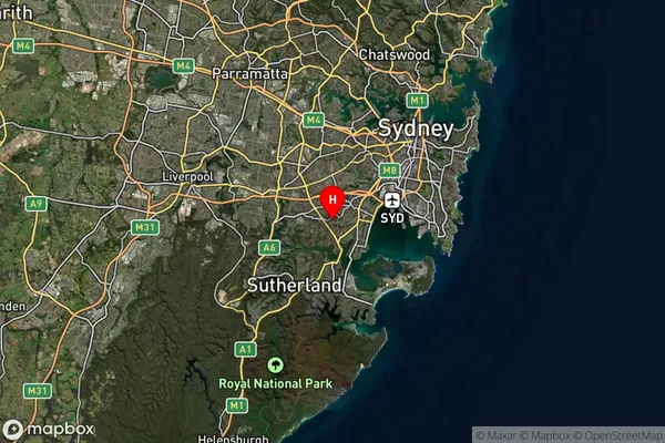 Hurstville Westfield,New South Wales Satellite Map