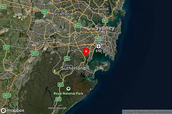 Carss Park,New South Wales Satellite Map