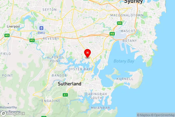 Connells Point,New South Wales Area Map