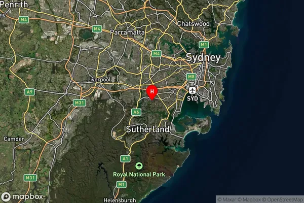 Mortdale,New South Wales Satellite Map