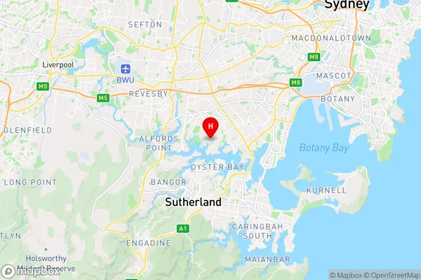 Oatley,New South Wales Area Map