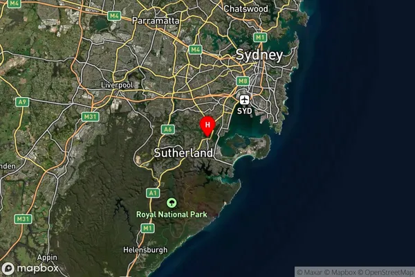 Sylvania,New South Wales Satellite Map