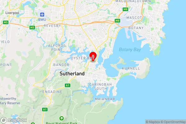 Sylvania Southgate,New South Wales Area Map