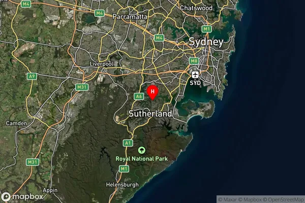 Como,New South Wales Satellite Map