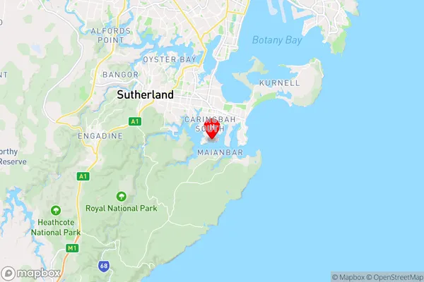 Port Hacking,New South Wales Area Map