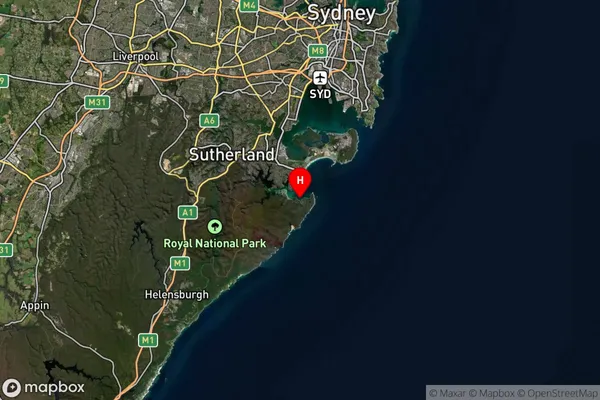 Bundeena,New South Wales Satellite Map