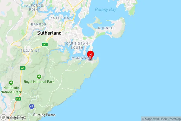 Bundeena,New South Wales Area Map