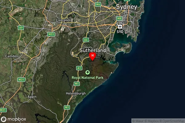 Audley,New South Wales Satellite Map