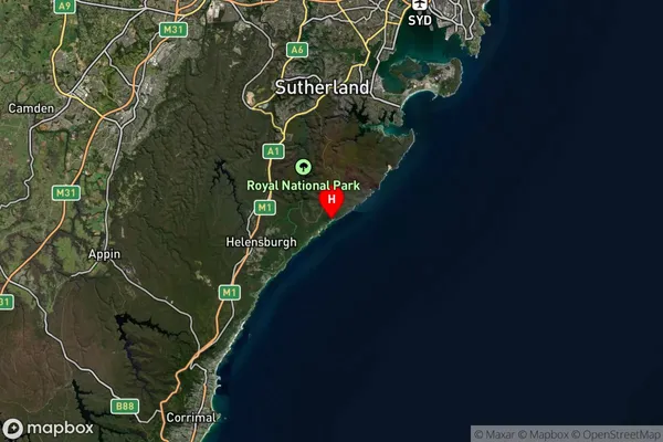 Garie,New South Wales Satellite Map