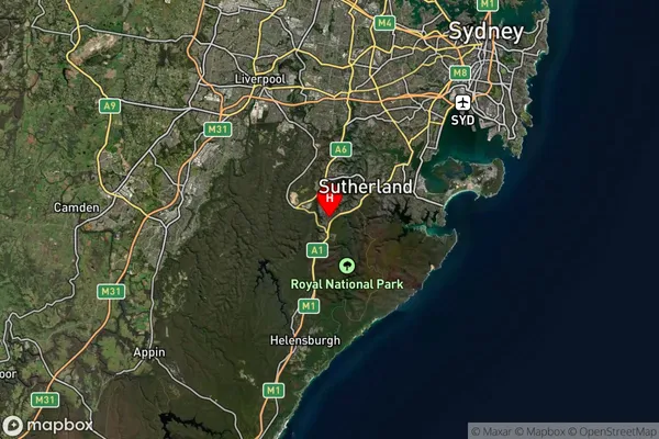 Engadine,New South Wales Satellite Map