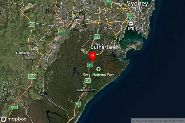 Heathcote,New South Wales Satellite Map