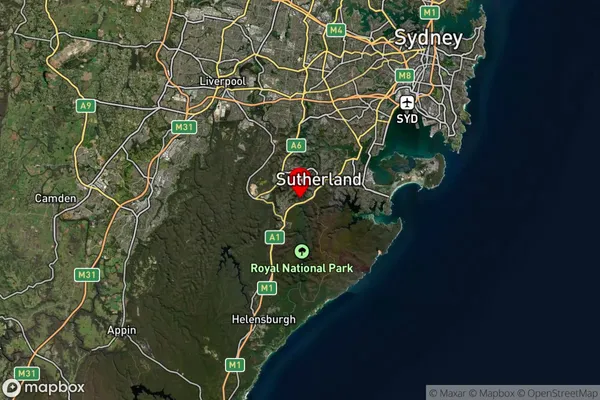 Yarrawarrah,New South Wales Satellite Map