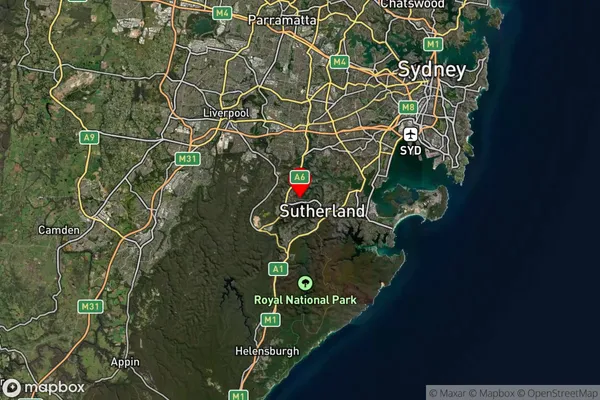 Bangor,New South Wales Satellite Map