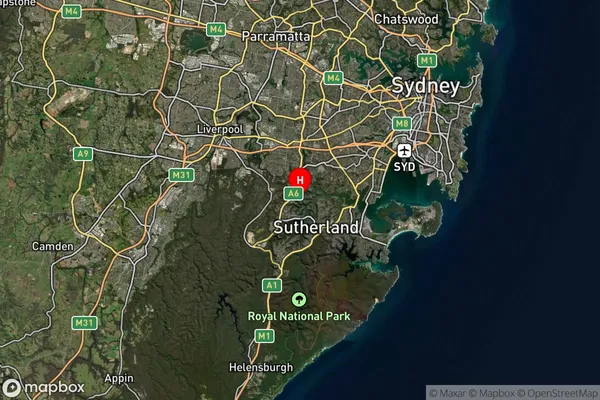 Illawong,New South Wales Satellite Map