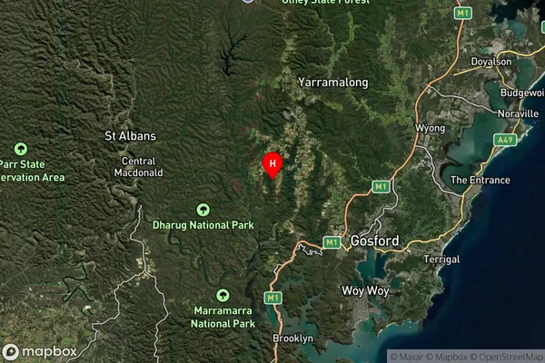 Donovans Forest,New South Wales Satellite Map