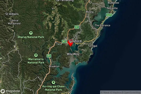 Tascott,New South Wales Satellite Map