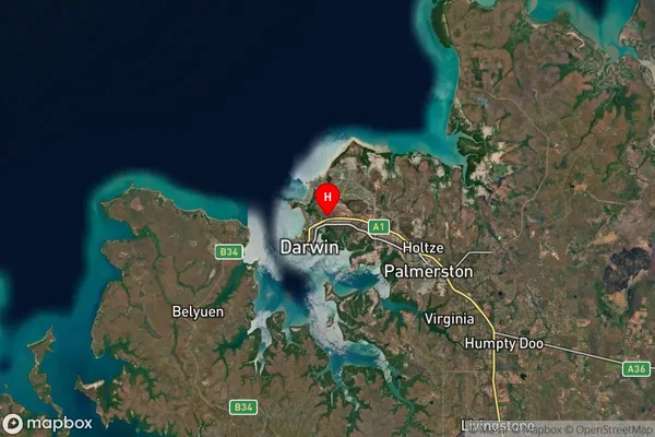 Raaf Base Darwin,Northern Territory Satellite Map