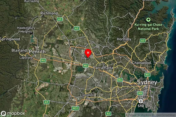 Seven Hills,New South Wales Satellite Map