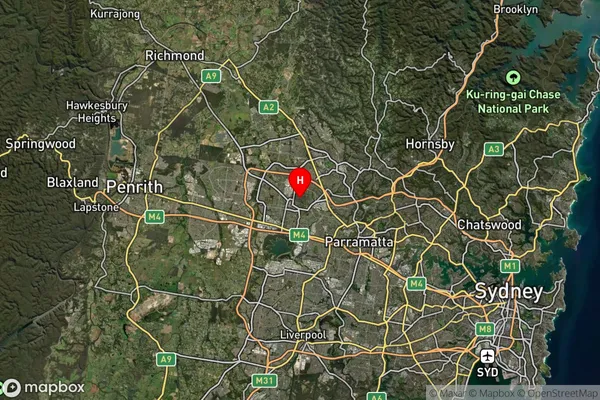 Seven Hills West,New South Wales Satellite Map