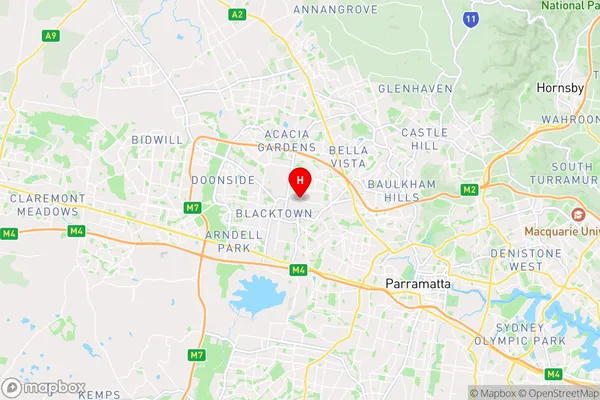 Seven Hills West,New South Wales Area Map