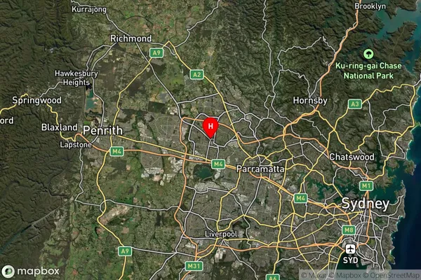 Blacktown,New South Wales Satellite Map