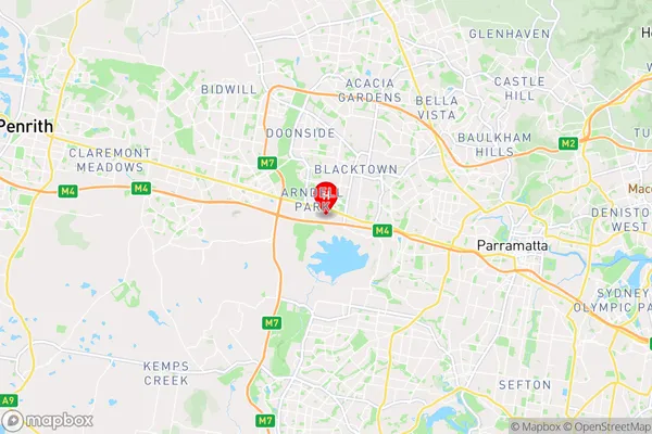 Huntingwood,New South Wales Area Map