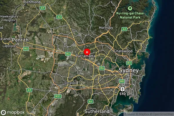 Harris Park,New South Wales Satellite Map