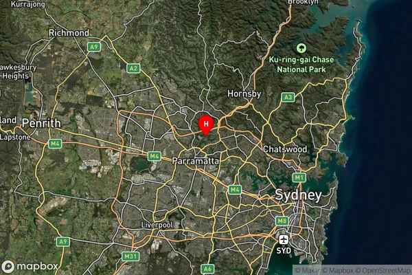 North Rocks,New South Wales Satellite Map