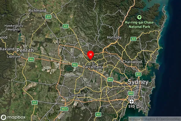 Northmead,New South Wales Satellite Map