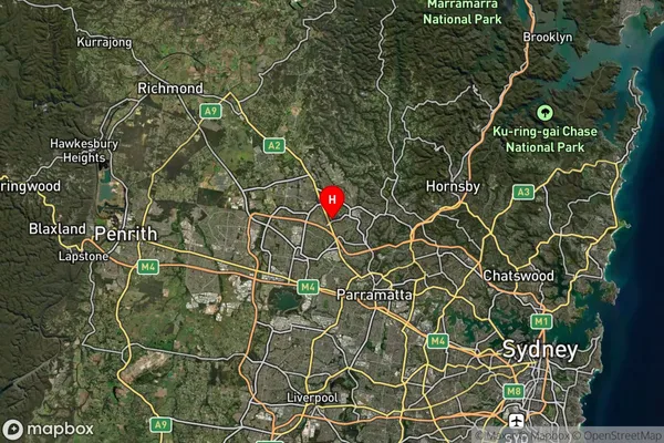 Bella Vista,New South Wales Satellite Map