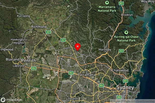 Kellyville,New South Wales Satellite Map