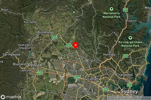 Rouse Hill,New South Wales Satellite Map