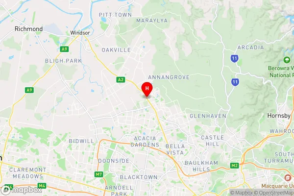 Rouse Hill,New South Wales Area Map