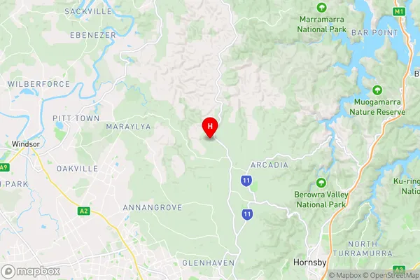 Glenorie,New South Wales Area Map