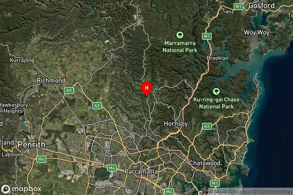 Middle Dural,New South Wales Satellite Map