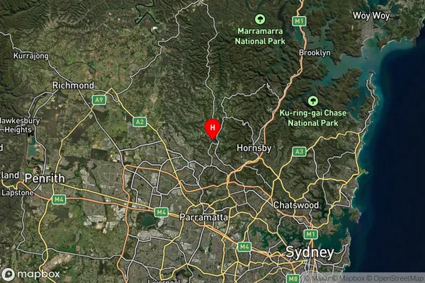 Round Corner,New South Wales Satellite Map