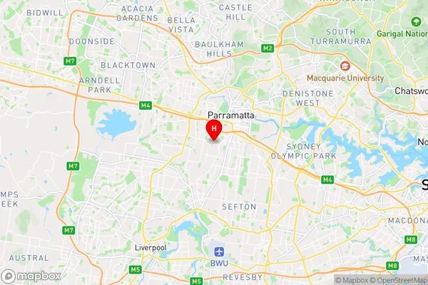 Merrylands,New South Wales Area Map