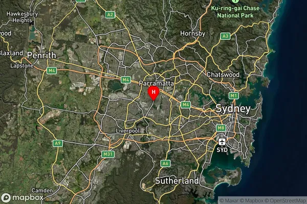 Guildford,New South Wales Satellite Map