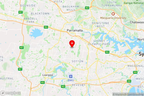 Guildford,New South Wales Area Map