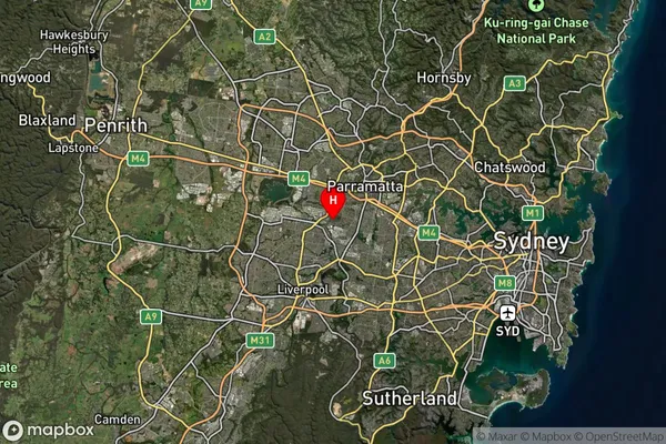 Guildford West,New South Wales Satellite Map