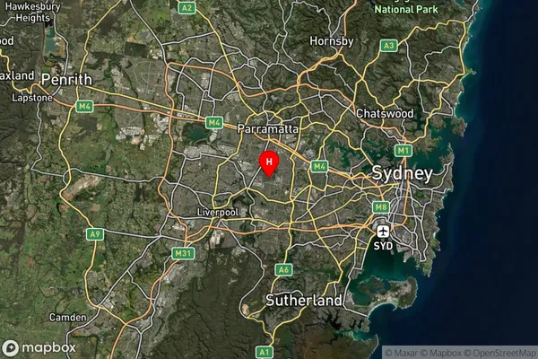 Chester Hill,New South Wales Satellite Map