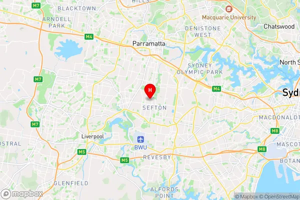 Chester Hill,New South Wales Area Map