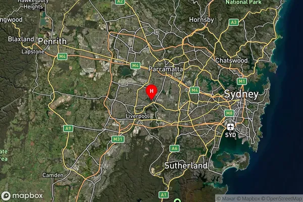 Carramar,New South Wales Satellite Map