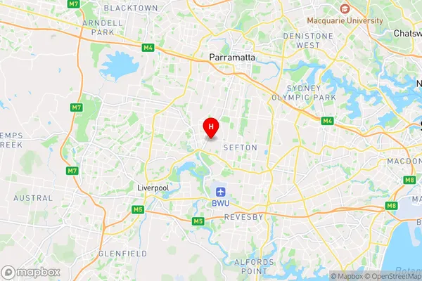 Villawood,New South Wales Area Map