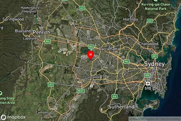 Smithfield West,New South Wales Satellite Map