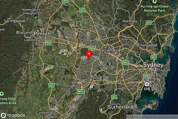 Wetherill Park,New South Wales Satellite Map